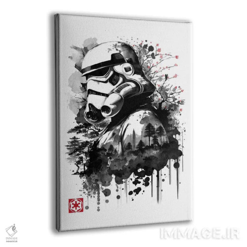 تابلو سرباز در جنگل (نقاشی سومیه - جنگ ستارگان) اثر آنتونیو کامارنا - نمای پرسپکتیو محصول