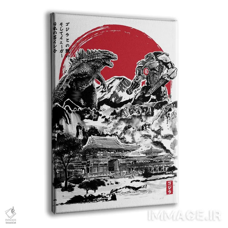 تابلو حمله به معبد ژاپنی اثر آنتونیو کامارنا - نمای پرسپکتیو محصول