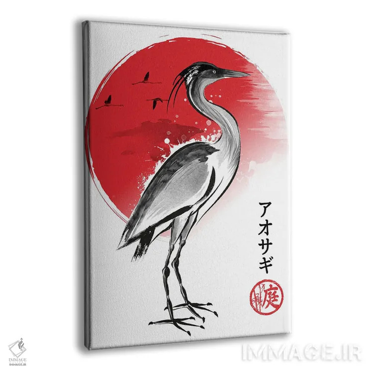 تابلو حواصیل (نقاشی سومیه) اثر آنتونیو کامارنا - نمای پرسپکتیو محصول