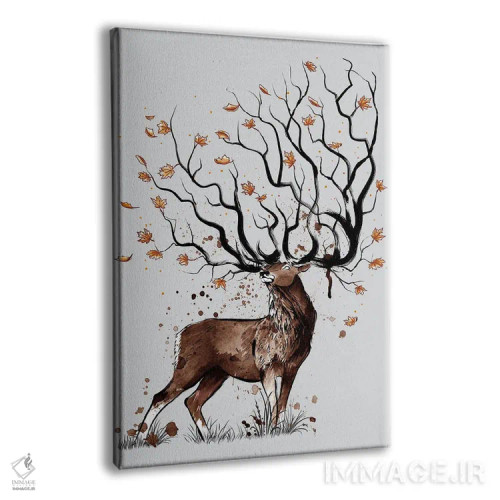 تابلو گوزن پاییزی اثر آنتونیو کامارنا - نمای پرسپکتیو محصول