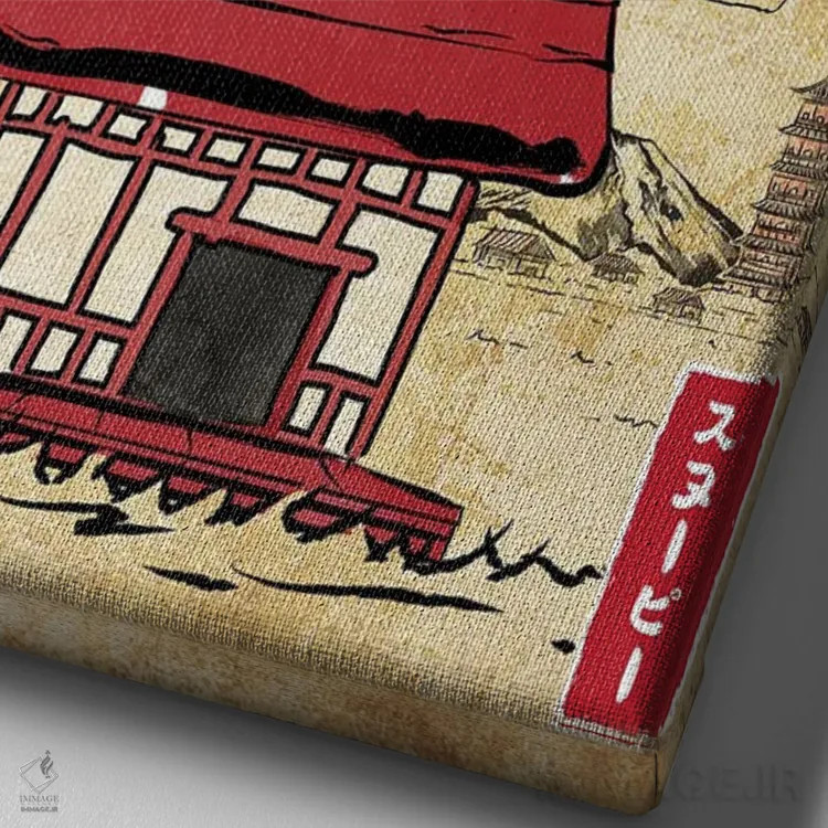 تابلو بیگل در ژاپن (سگ نژاد بیگل) اثر آنتونیو کامارنا - نمای نزدیک بافت بوم