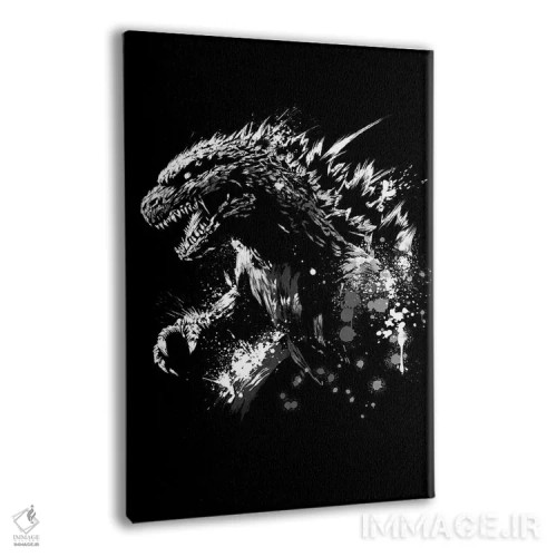 تابلو خشم گودزیلا (گوجیرا نام ژاپنی گودزیلا است) اثر آنتونیو کامارنا - نمای پرسپکتیو محصول