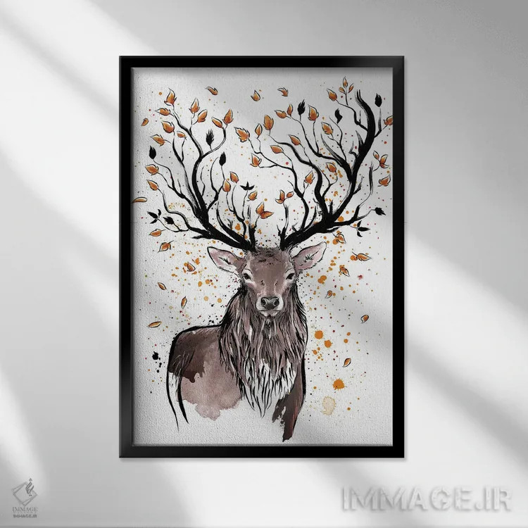 تابلو احساسات پاییزی اثر آنتونیو کامارنا - نمای قابدار مشکی