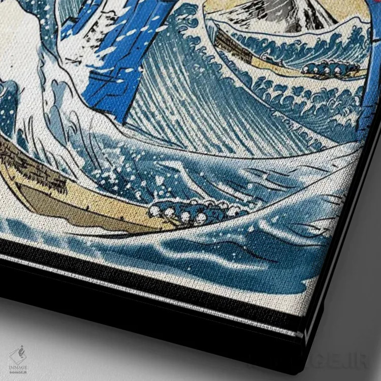 تابلو پادشاه هیولاها در برابر ساندویو (شخصیت ترنسفورمرز) اثر آنتونیو کامارنا - نمای نزدیک بافت بوم