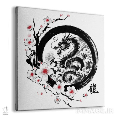 تابلو اژدهای انسو (حلقه نقاشی ژاپنی) اثر آنتونیو کامارنا - نمای پرسپکتیو محصول