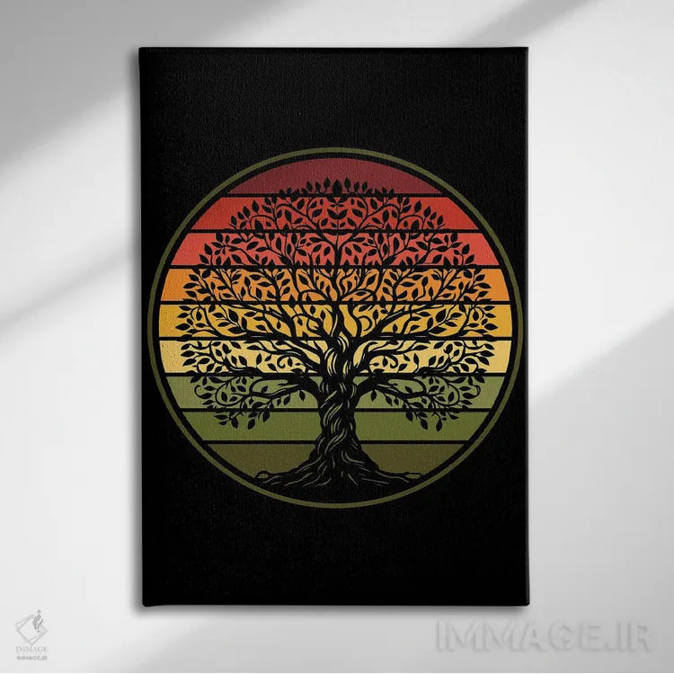 تابلو درخت زندگی پاییزی اثر آنتونیو کامارنا - نمای روبهرو روی دیوار