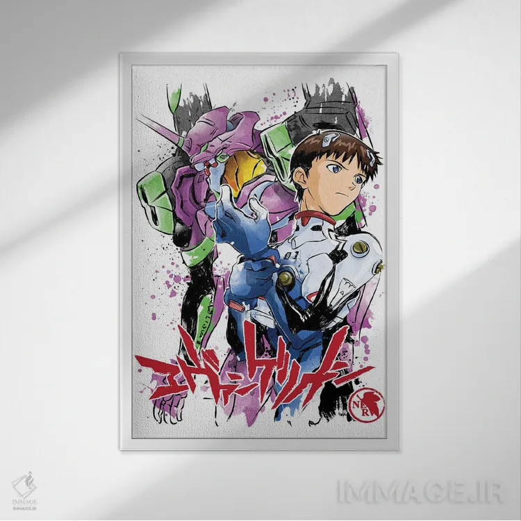 تابلو اوا-۰۱ (ربات انیمهای اِوانگِلیون) اثر آنتونیو کامارنا - نمای قابدار سفید