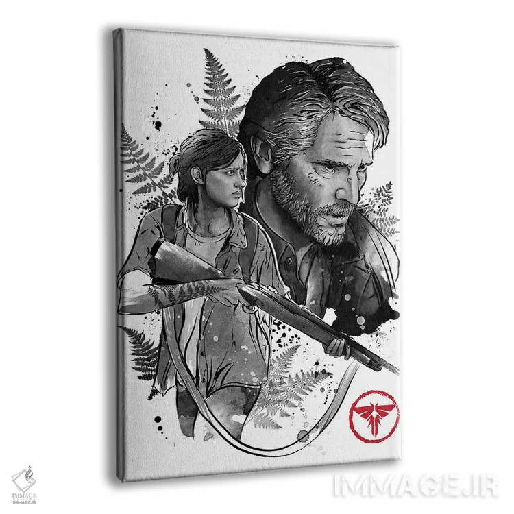 تابلو جول و الی (شخصیتهای بازی The Last of Us) اثر آنتونیو کامارنا - نمای پرسپکتیو محصول