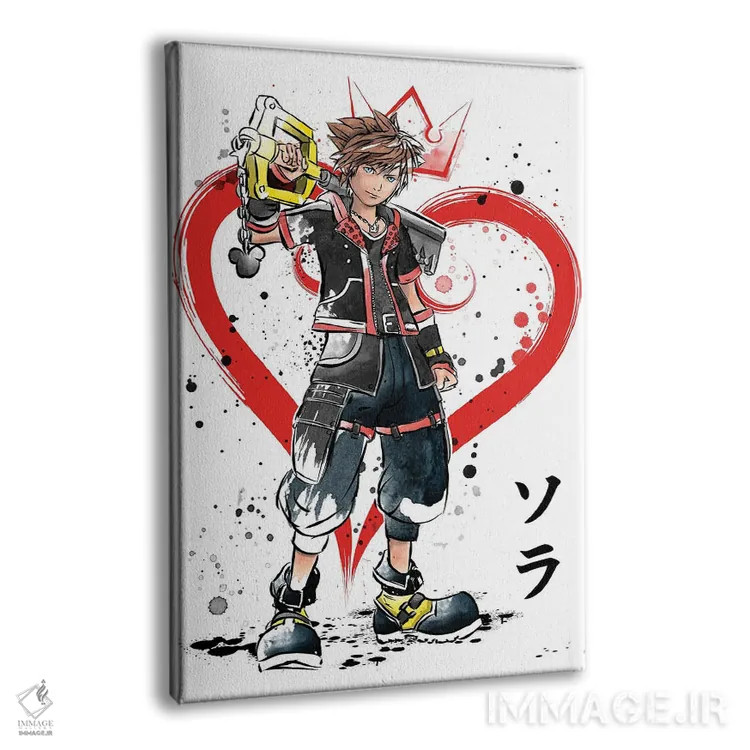 تابلو دارنده شمشیر کلیدنما (اشاره به سری Kingdom Hearts) اثر آنتونیو کامارنا - نمای پرسپکتیو محصول
