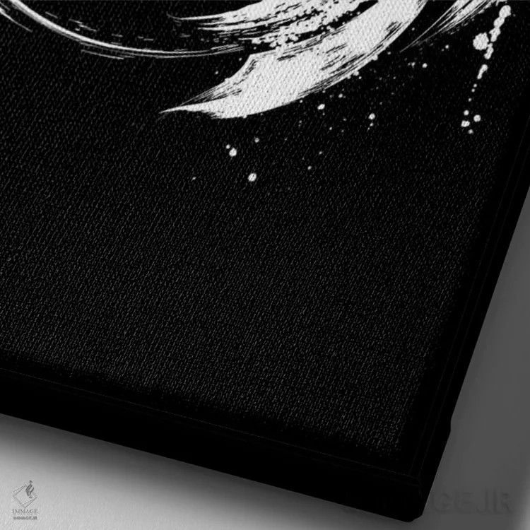 تابلو نماد گوئینبلیِد (گرگ سفید، شخصیت Witcher) اثر آنتونیو کامارنا - نمای نزدیک بافت بوم