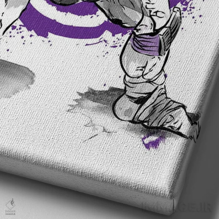 تابلو دوناتلو به سبک سومیه (لاکپشتهای نینجا) اثر آنتونیو کامارنا - نمای نزدیک بافت بوم