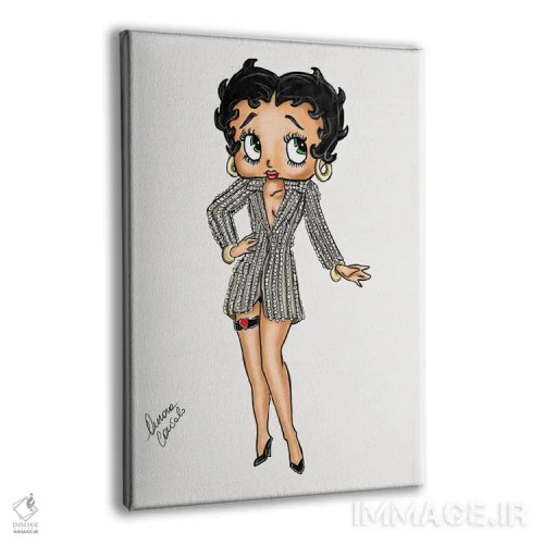 تابلو بتی بوپ (شخصیت کارتونی کلاسیک) اثر آتلیه کنسولو (استودیو هنری) - نمای پرسپکتیو محصول