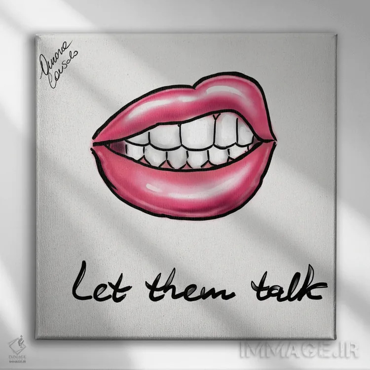 تابلو بگذار حرف بزنند اثر آتلیه کنسولو (استودیو هنری) - نمای روبهرو روی دیوار