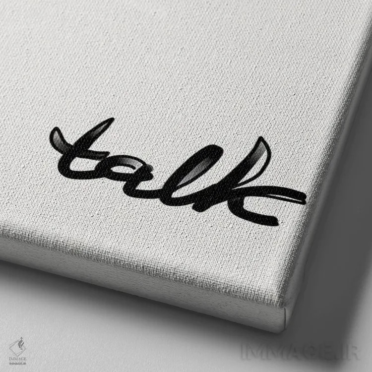 تابلو بگذار حرف بزنند اثر آتلیه کنسولو (استودیو هنری) - نمای نزدیک بافت بوم