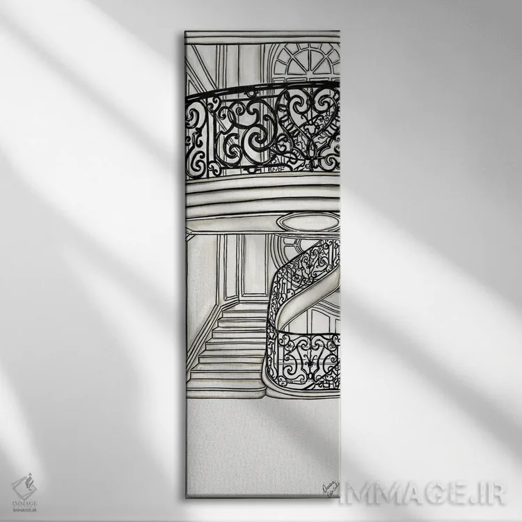 تابلو شیکپوشی پاریسی ۲ (مد پاریس) اثر آتلیه کنسولو (استودیو هنری) - نمای روبهرو روی دیوار