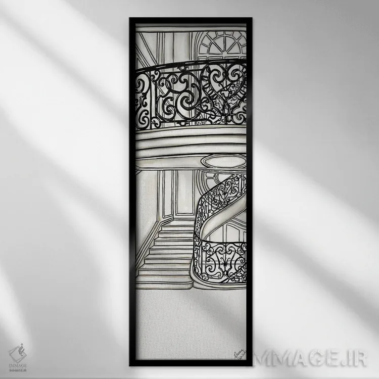 تابلو شیکپوشی پاریسی ۲ (مد پاریس) اثر آتلیه کنسولو (استودیو هنری) - نمای قابدار مشکی