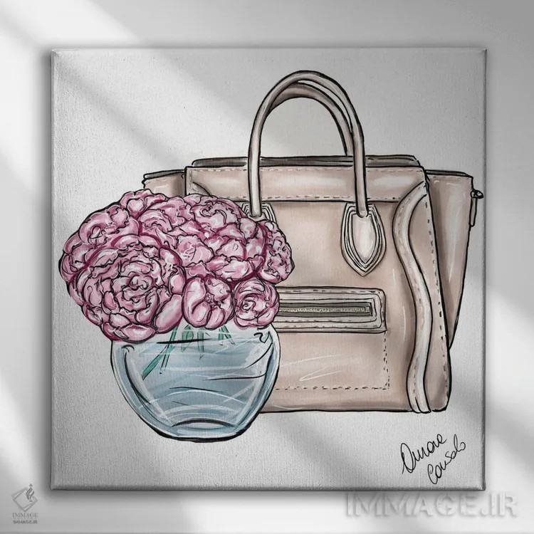 تابلو سلین من (احتمالاً "Céline" برند مد) اثر آتلیه کنسولو (استودیو هنری) - نمای روبهرو روی دیوار