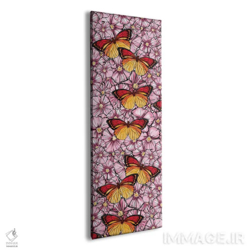 تابلو پروانه و گلها اثر آتلیه کنسولو (استودیو هنری) - نمای پرسپکتیو محصول
