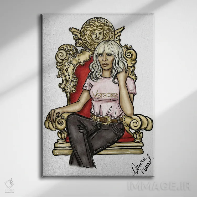 تابلو ورساچه (برند مد ایتالیایی) اثر آتلیه کنسولو (استودیو هنری) - نمای روبهرو روی دیوار