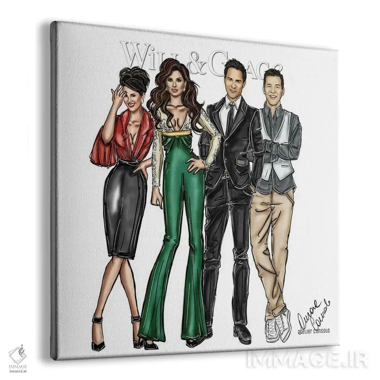 تابلو ویل و گریس (سریال تلویزیونی) اثر آتلیه کنسولو (استودیو هنری) - نمای پرسپکتیو محصول