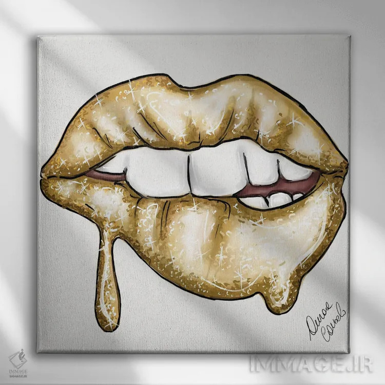 تابلو طلای روان اثر آتلیه کنسولو (استودیو هنری) - نمای روبهرو روی دیوار