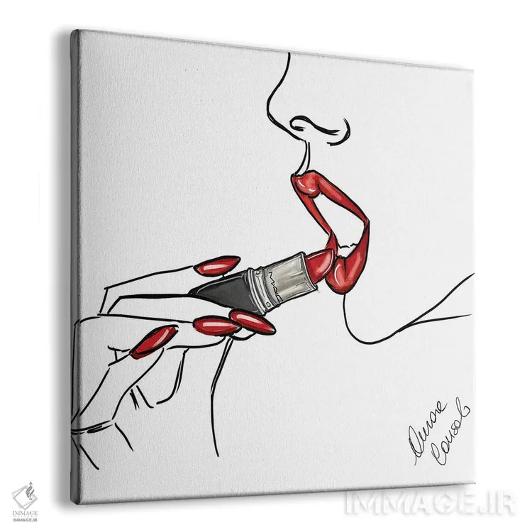 تابلو رژلب قرمز اثر آتلیه کنسولو (استودیو هنری) - نمای پرسپکتیو محصول