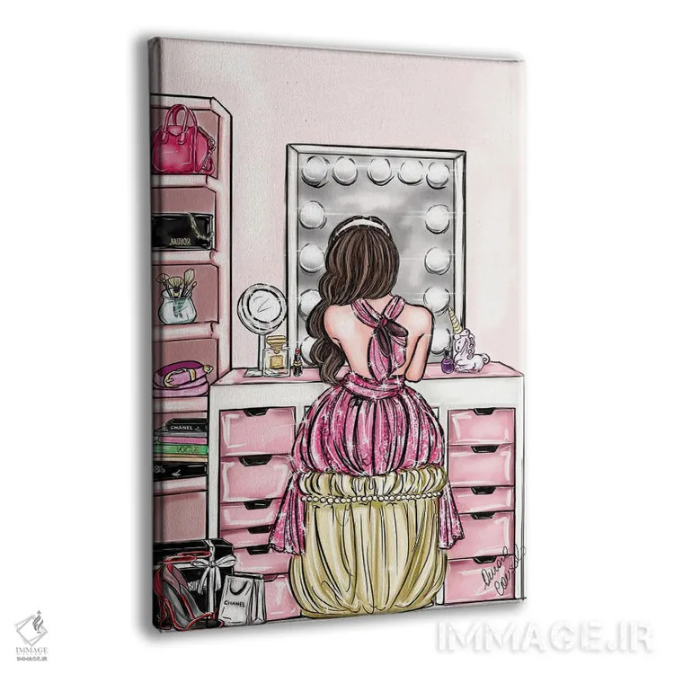 تابلو روتین زیبایی اثر آتلیه کنسولو (استودیو هنری) - نمای پرسپکتیو محصول