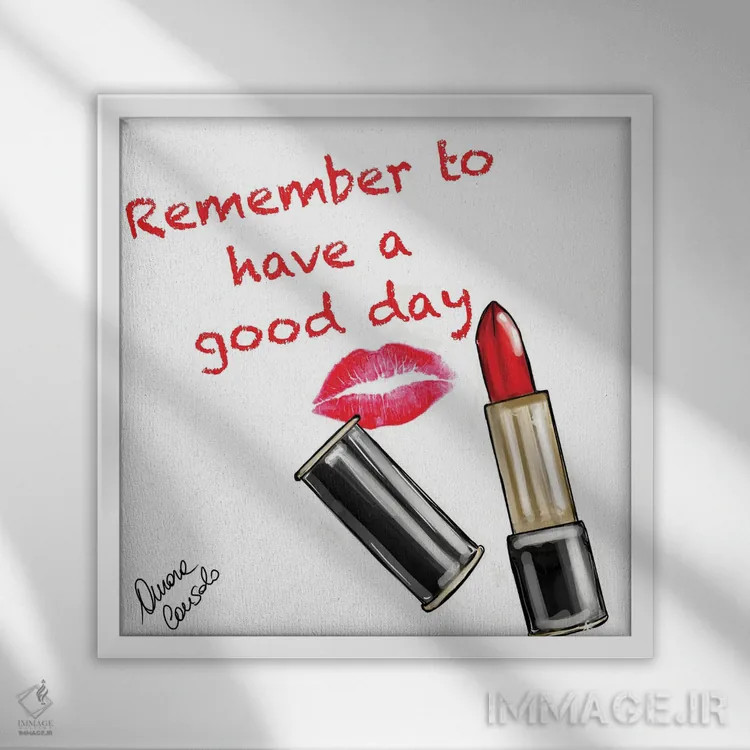 تابلو روز خوبی داشته باش اثر آتلیه کنسولو (استودیو هنری) - نمای قابدار سفید