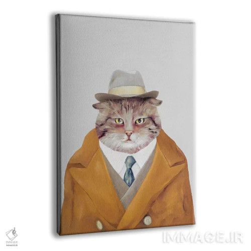 تابلو گربه کارآگاه اثر انیمال کرو (گروه هنری/نام هنری) - نمای پرسپکتیو محصول