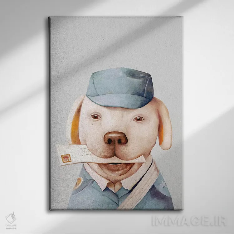 تابلو سگ پیک اثر انیمال کرو (گروه هنری/نام هنری) - نمای روبهرو روی دیوار