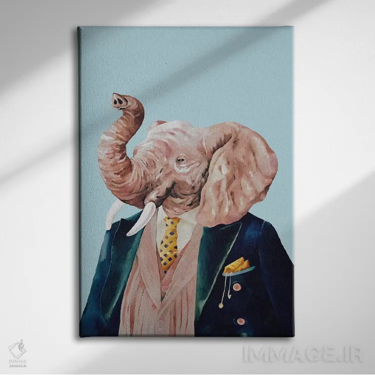 تابلو فیل اثر انیمال کرو (گروه هنری/نام هنری) - نمای روبهرو روی دیوار