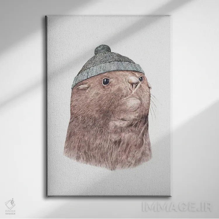 تابلو فک خزدار اثر انیمال کرو (گروه هنری/نام هنری) - نمای روبهرو روی دیوار