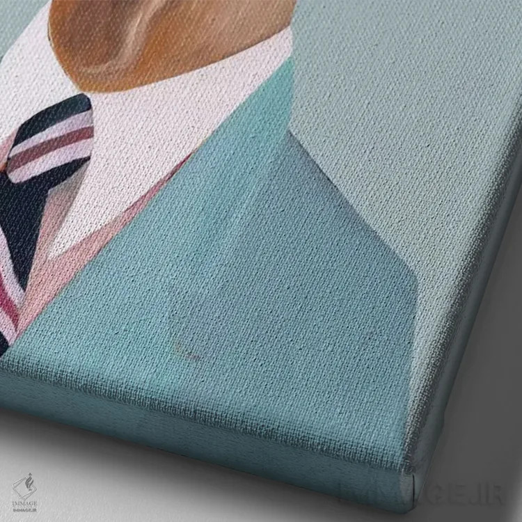 تابلو بز اثر انیمال کرو (گروه هنری/نام هنری) - نمای نزدیک بافت بوم