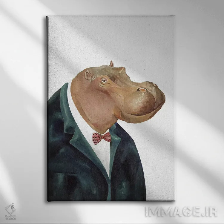 تابلو اسب آبی اثر انیمال کرو (گروه هنری/نام هنری) - نمای روبهرو روی دیوار