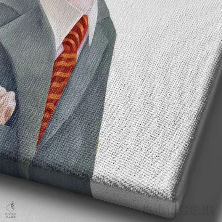 تابلو کانگورو اثر انیمال کرو (گروه هنری/نام هنری) - نمای نزدیک بافت بوم