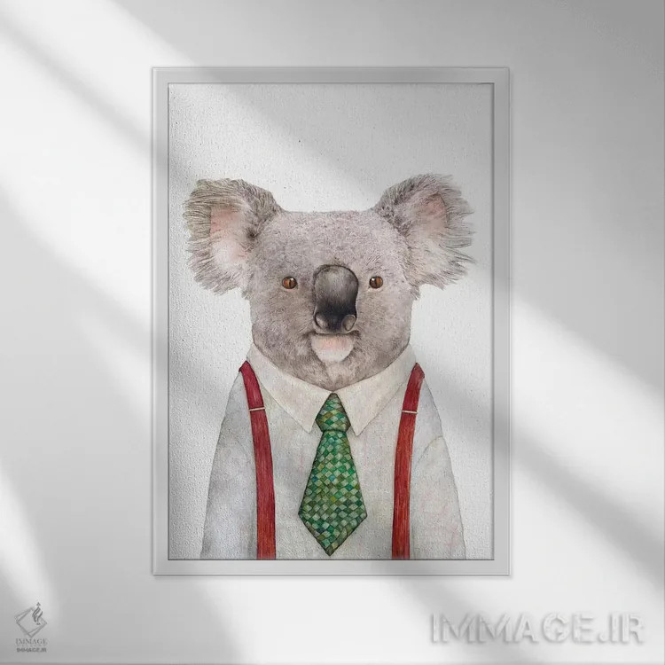 تابلو کوالا اثر انیمال کرو (گروه هنری/نام هنری) - نمای قابدار سفید