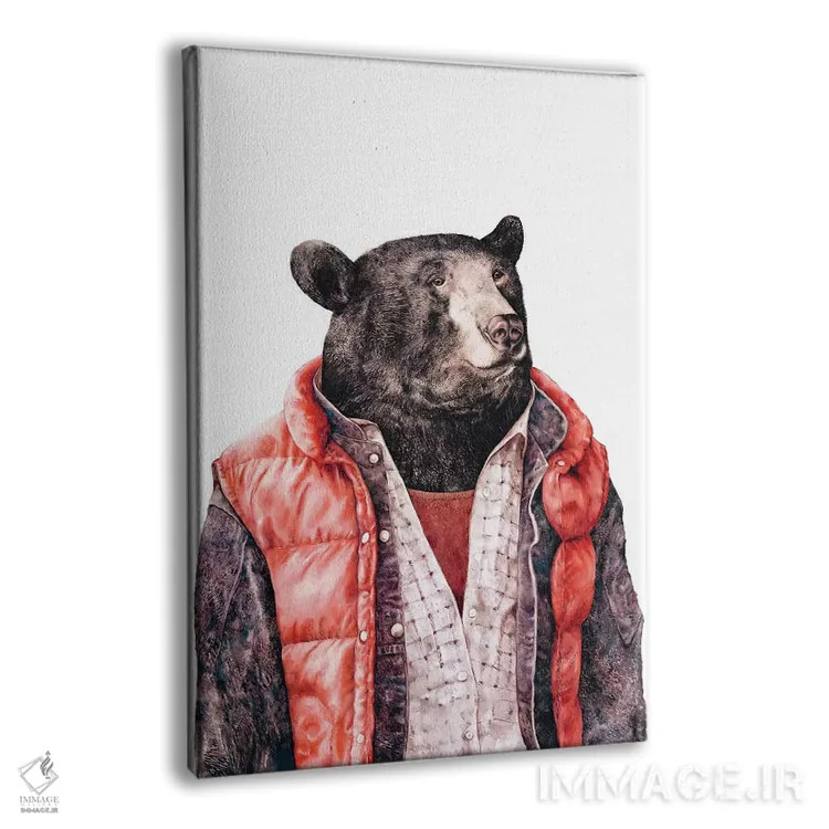 تابلو خرس سیاه اثر انیمال کرو (گروه هنری/نام هنری) - نمای پرسپکتیو محصول