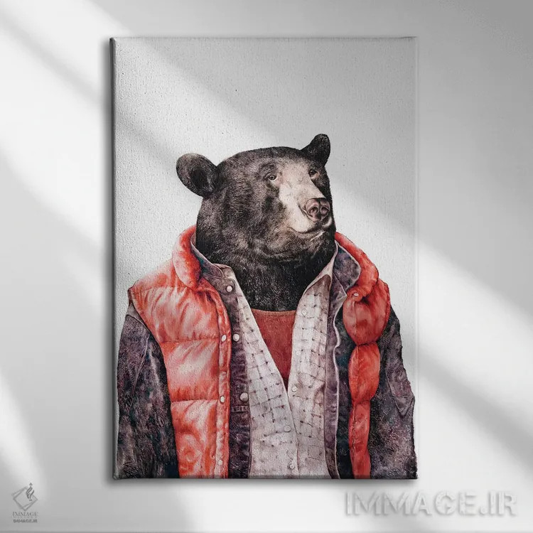 تابلو خرس سیاه اثر انیمال کرو (گروه هنری/نام هنری) - نمای روبهرو روی دیوار