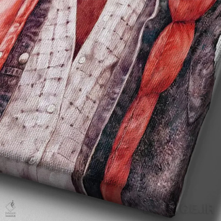 تابلو خرس سیاه اثر انیمال کرو (گروه هنری/نام هنری) - نمای نزدیک بافت بوم