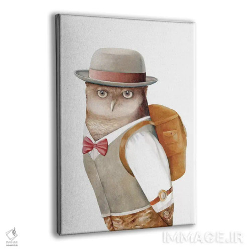 تابلو جغد مسافر اثر انیمال کرو (گروه هنری/نام هنری) - نمای پرسپکتیو محصول