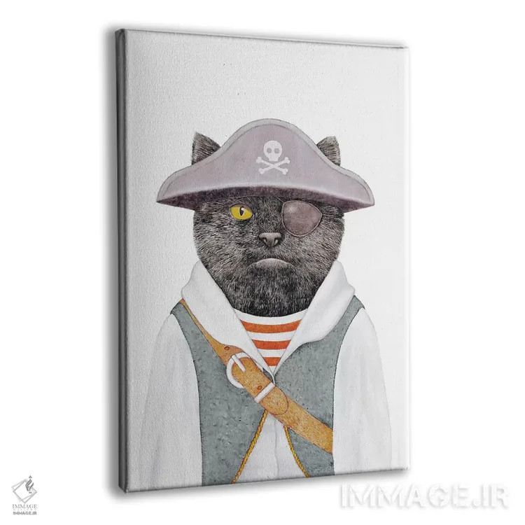 تابلو گربه دزد دریایی اثر انیمال کرو (گروه هنری/نام هنری) - نمای پرسپکتیو محصول