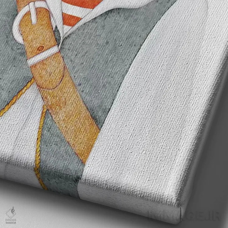 تابلو گربه دزد دریایی اثر انیمال کرو (گروه هنری/نام هنری) - نمای نزدیک بافت بوم