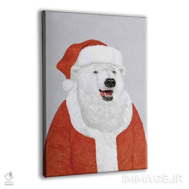 تابلو خرس قطبی بابانوئل اثر انیمال کرو (گروه هنری/نام هنری) - نمای پرسپکتیو محصول