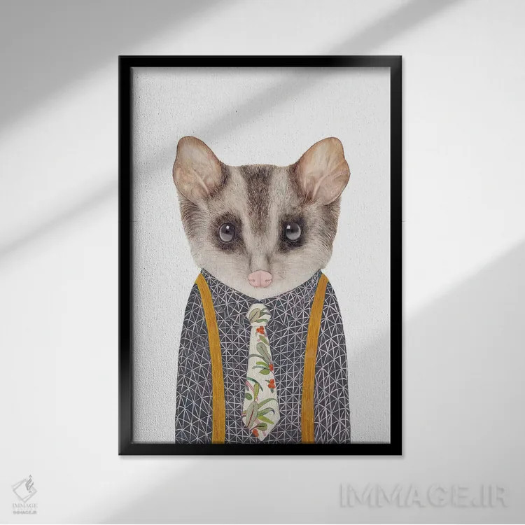 تابلو اپوسوم اثر انیمال کرو (گروه هنری/نام هنری) - نمای قابدار مشکی