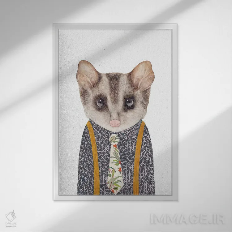 تابلو اپوسوم اثر انیمال کرو (گروه هنری/نام هنری) - نمای قابدار سفید