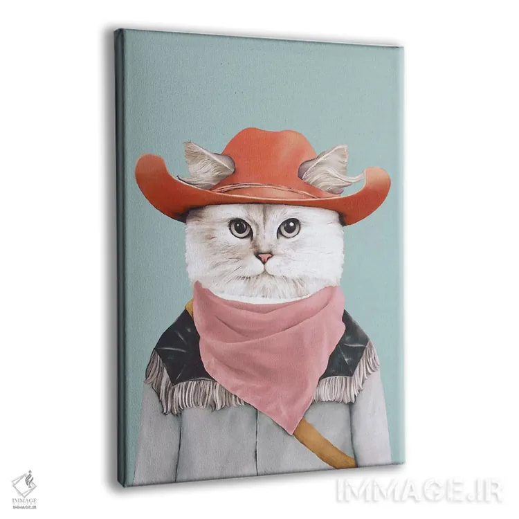 تابلو گربه مسابقات رودئو اثر انیمال کرو (گروه هنری/نام هنری) - نمای پرسپکتیو محصول