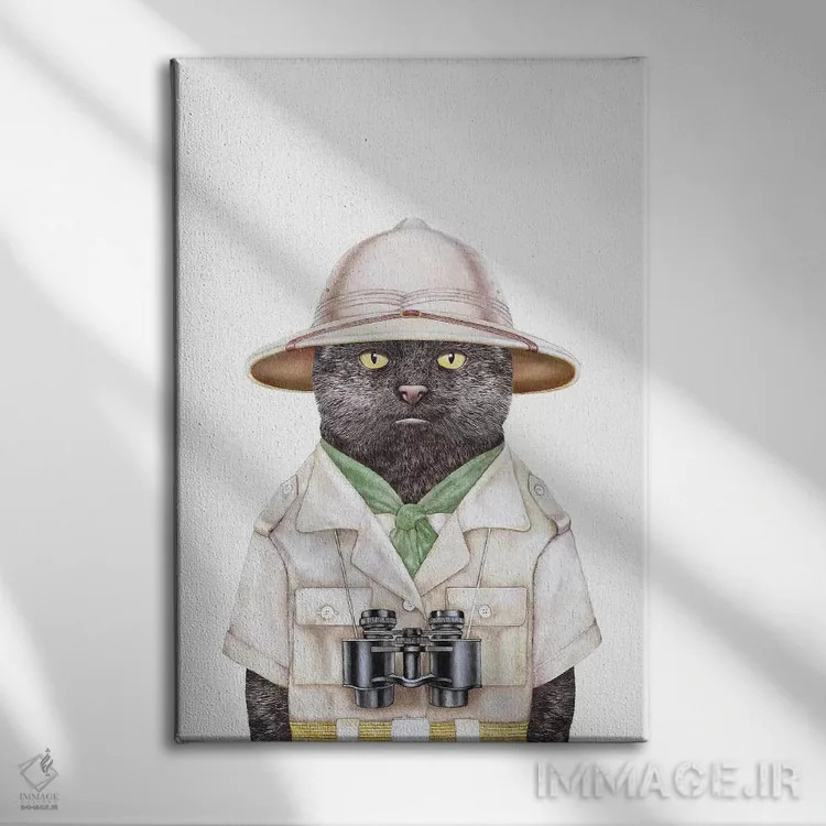 تابلو گربه سافاری اثر انیمال کرو (گروه هنری/نام هنری) - نمای روبهرو روی دیوار