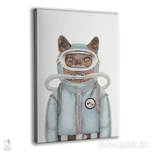 تابلو گربه غواص اثر انیمال کرو (گروه هنری/نام هنری) - نمای پرسپکتیو محصول