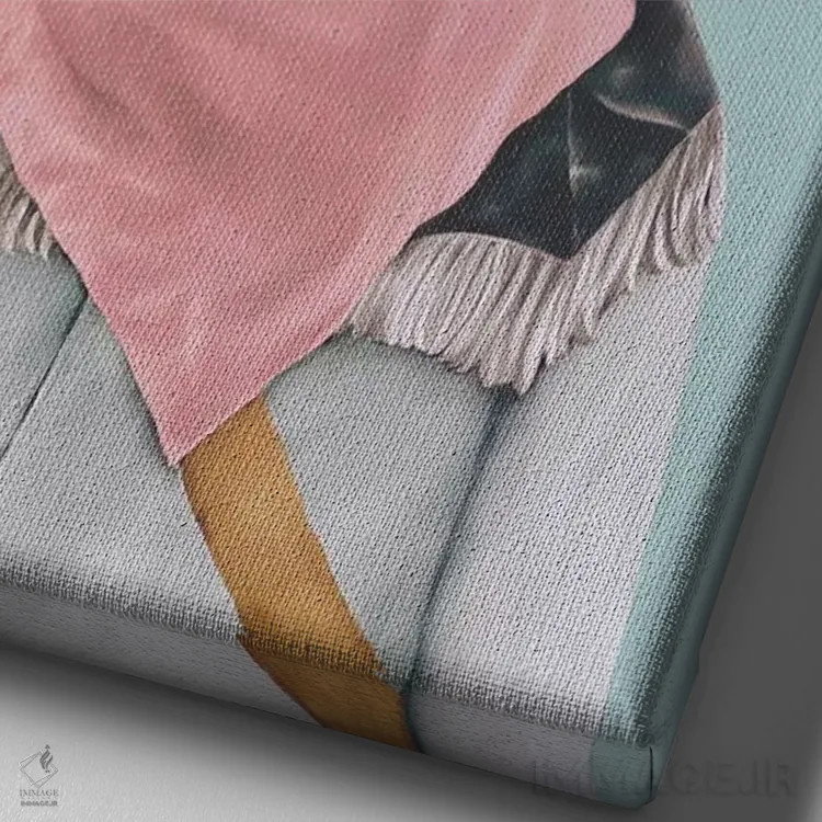 تابلو گربه مسابقات رودئو اثر انیمال کرو (گروه هنری/نام هنری) - نمای نزدیک بافت بوم