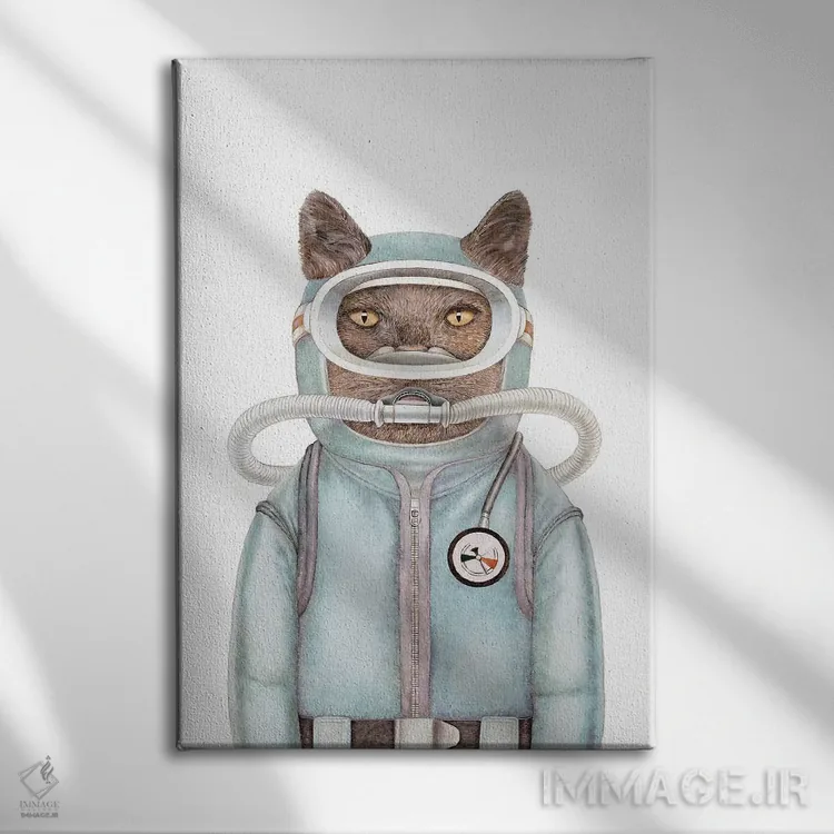 تابلو گربه غواص اثر انیمال کرو (گروه هنری/نام هنری) - نمای روبهرو روی دیوار